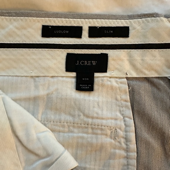 J Crew Seersucker pants and vest. Large/38R. Light grey. - Picture 4 of 10